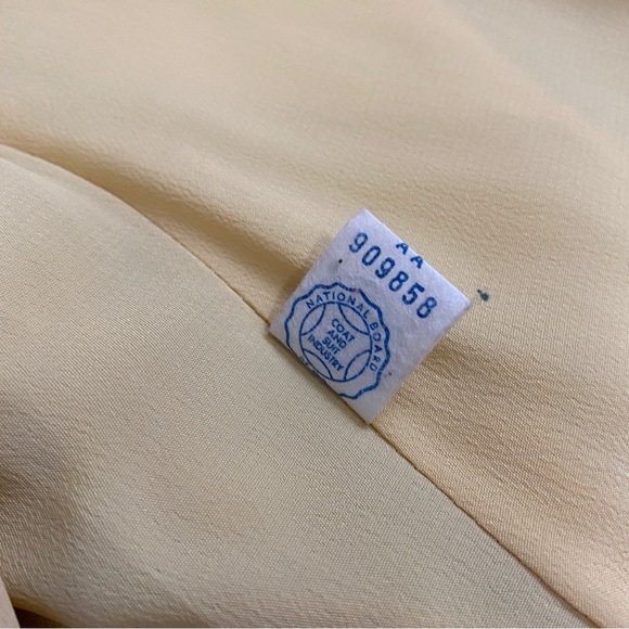 Vintage I.MAGININ peacoat long winter coat chartreuse yellow tweed - Picture 12 of 14